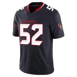 Houston Texans Youth Limited Navy Alternate Vapor F.U.S.E. Jersey (52 Jerry Hughes)