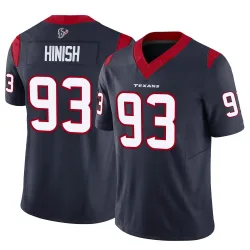Houston Texans Youth Limited Navy Vapor F.U.S.E. Jersey (93 Kurt Hinish)