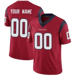 Houston Texans Youth Limited Red Alternate Vapor Untouchable Jersey (00 Custom)