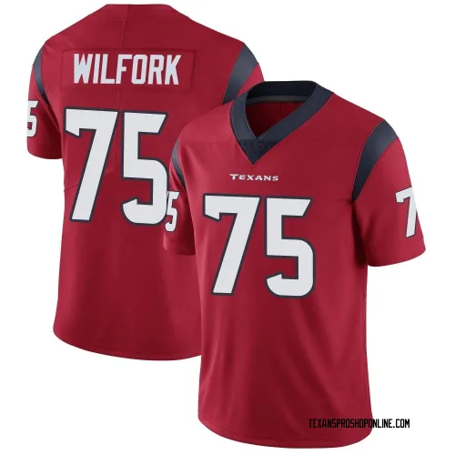 Houston Texans Youth Limited Red Alternate Vapor Untouchable Jersey (75 Vince Wilfork)