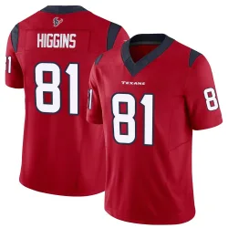 Houston Texans Youth Limited Red Vapor F.U.S.E. Jersey (81 Jayden Higgins)