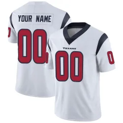 Houston Texans Youth Limited White Vapor Untouchable Jersey (00 Custom)
