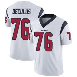 Houston Texans Youth Limited White Vapor Untouchable Jersey (76 Austin Deculus)