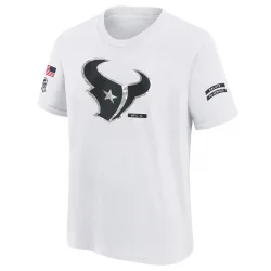 Houston Texans Youth White 2024 Salute To Service T-Shirt